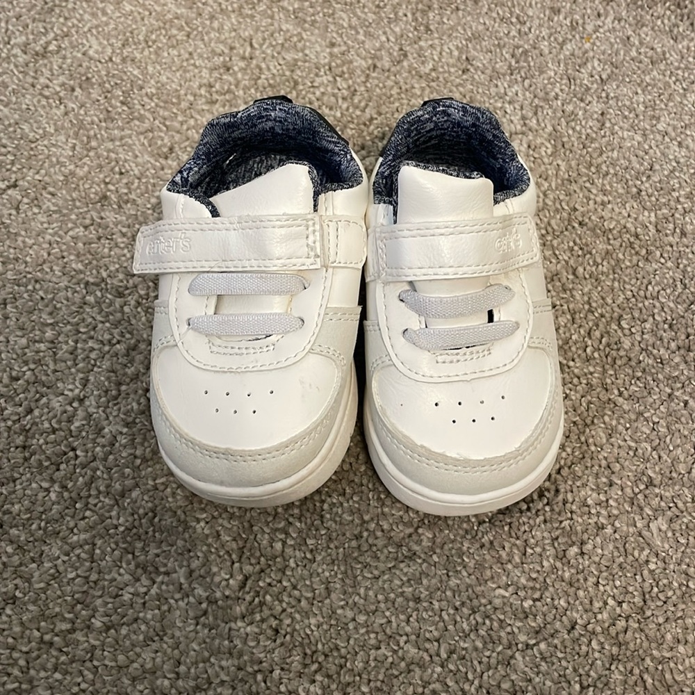 Carter’s white tennis shoes, size 5, like new condition